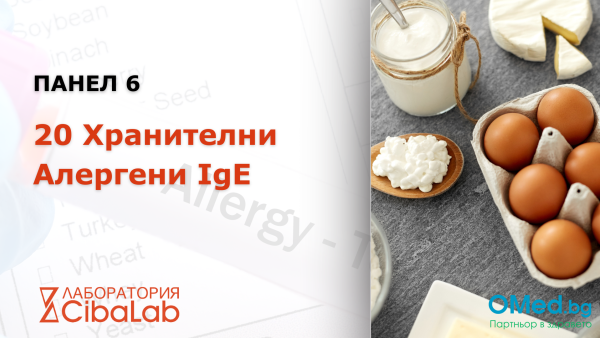Панел 6 ( 20 Хранителни Алергени IgE ) от Лаборатории Cibalab